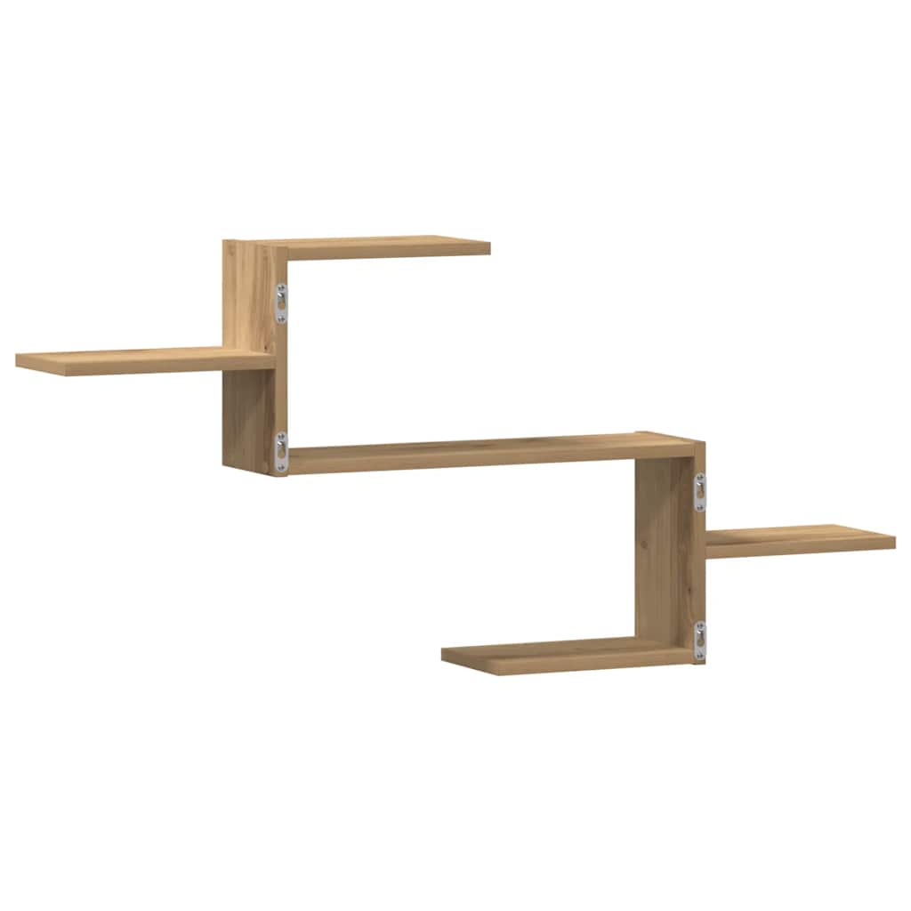 Scaffale a Parete Rovere Artigianale 104x15x49 cm in Truciolato | homemem39