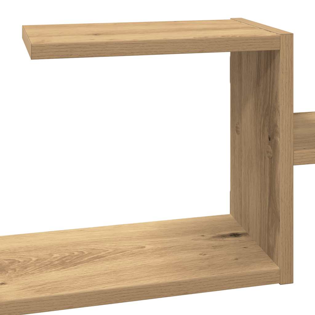 Scaffale a Parete Rovere Artigianale 104x15x49 cm in Truciolato | homemem39