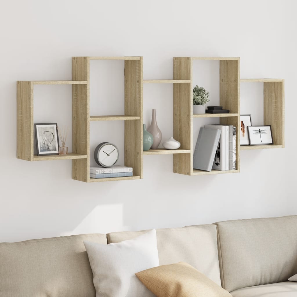 Scaffale a Parete Rovere Sonoma 159x18x65 cm in Truciolato | homemem39