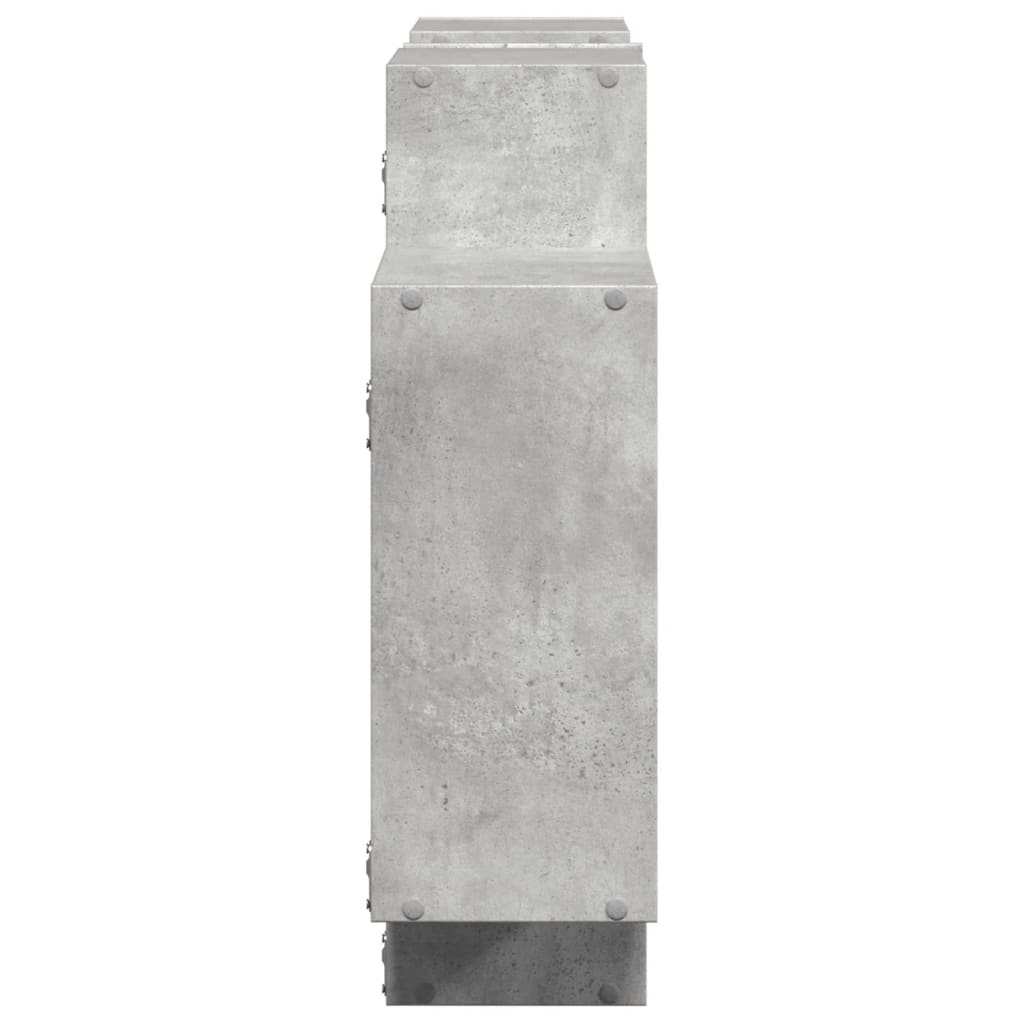 Scaffale a Muro Grigio Cemento 159x18x65 cm in Truciolato | homemem39