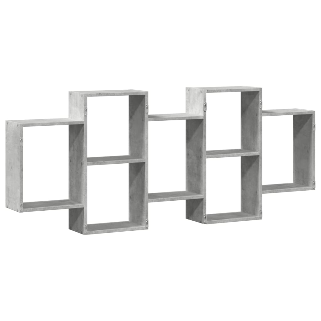 Scaffale a Muro Grigio Cemento 159x18x65 cm in Truciolato | homemem39