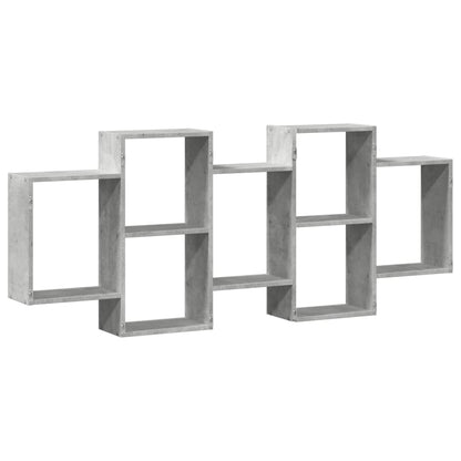 Scaffale a Muro Grigio Cemento 159x18x65 cm in Truciolato | homemem39
