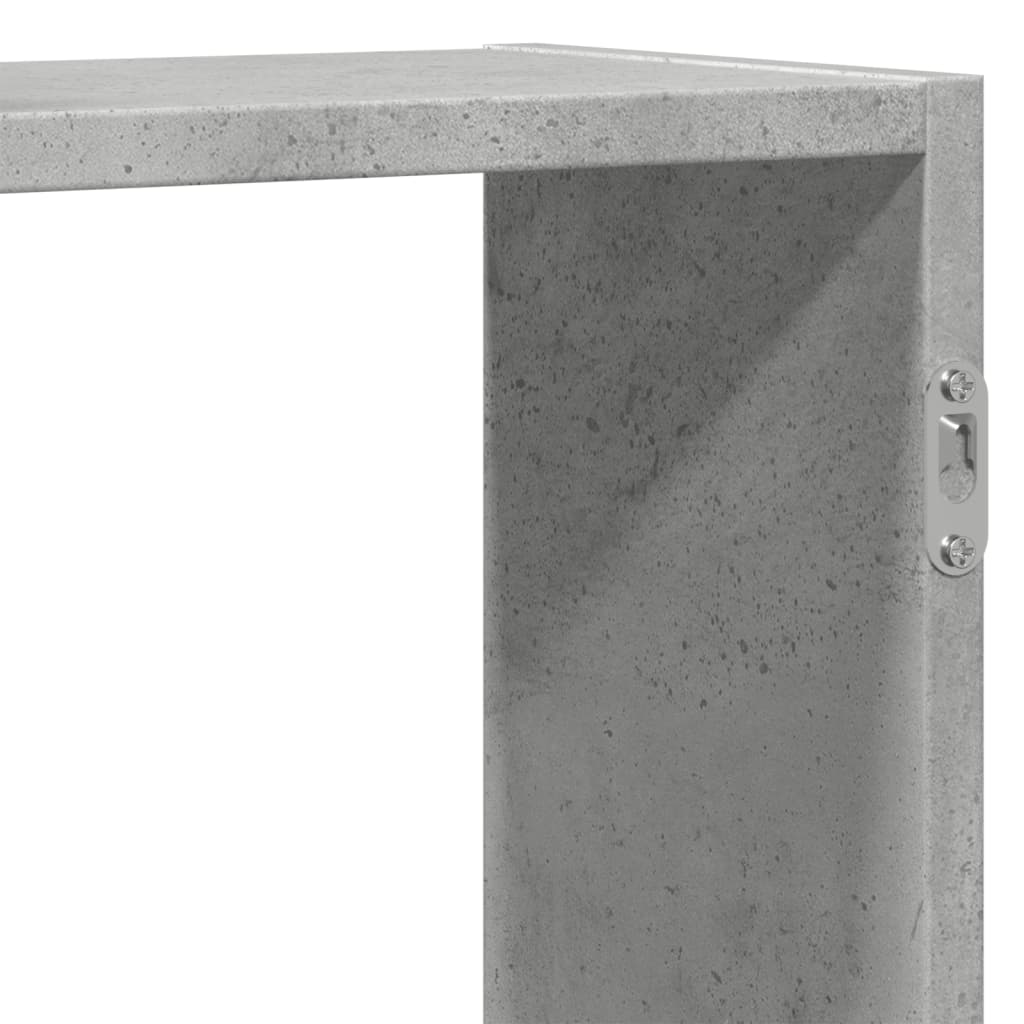 Scaffale a Muro Grigio Cemento 159x18x65 cm in Truciolato | homemem39