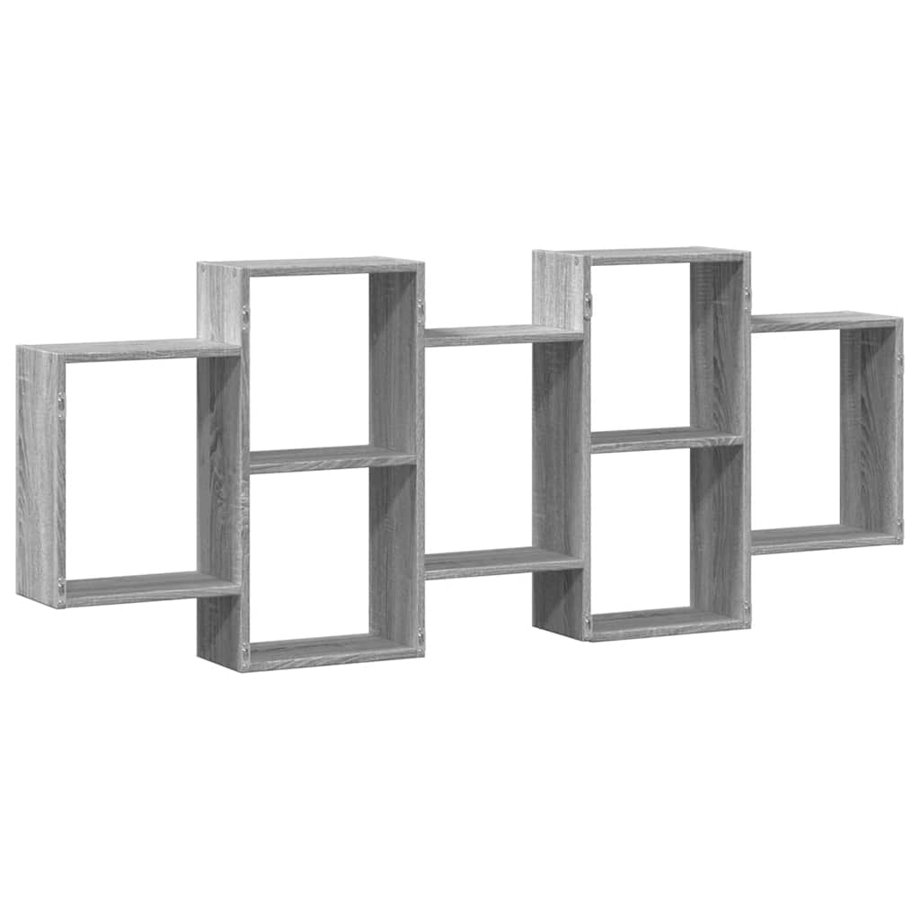 Mensola a Muro Grigio Sonoma 159x18x65 cm in Truciolato