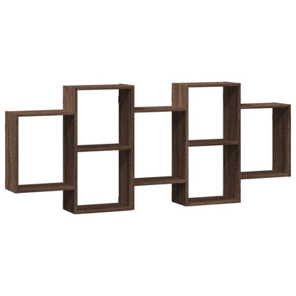 Scaffale a Parete Rovere Marrone 159x18x65 cm in Truciolato