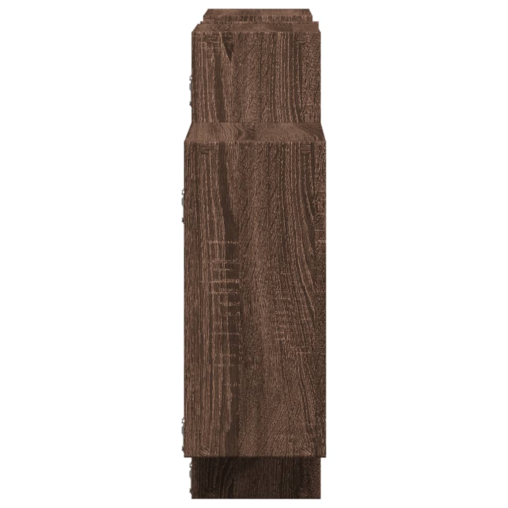 Scaffale a Parete Rovere Marrone 159x18x65 cm in Truciolato | homemem39