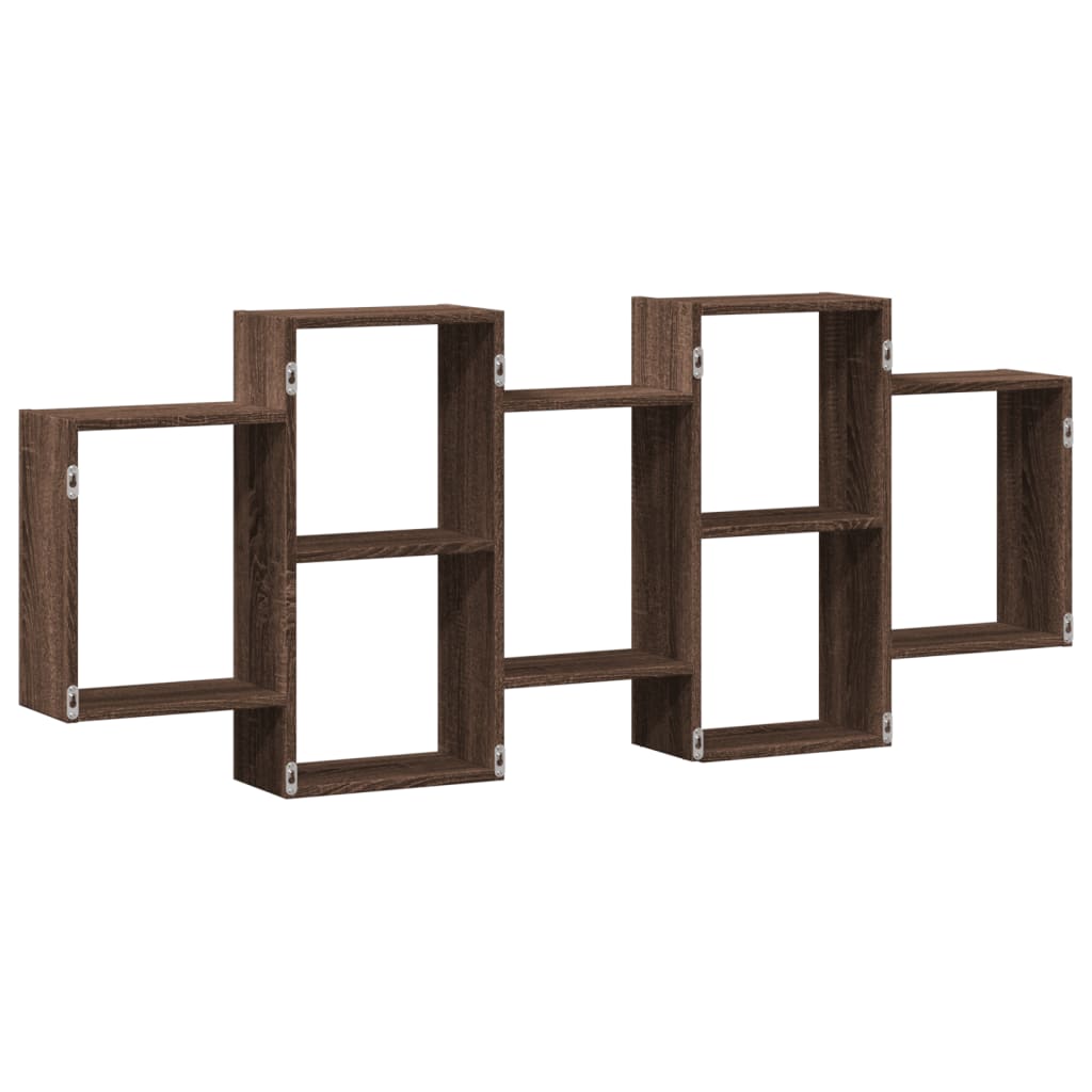 Scaffale a Parete Rovere Marrone 159x18x65 cm in Truciolato | homemem39