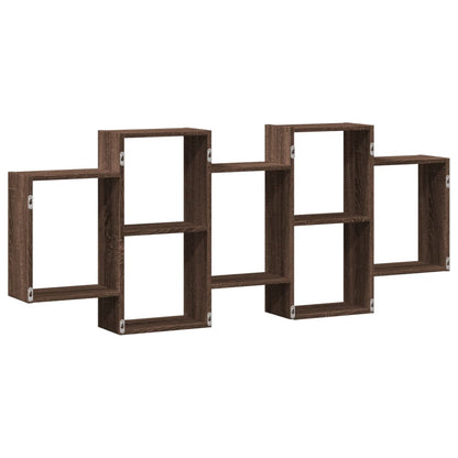 Scaffale a Parete Rovere Marrone 159x18x65 cm in Truciolato | homemem39