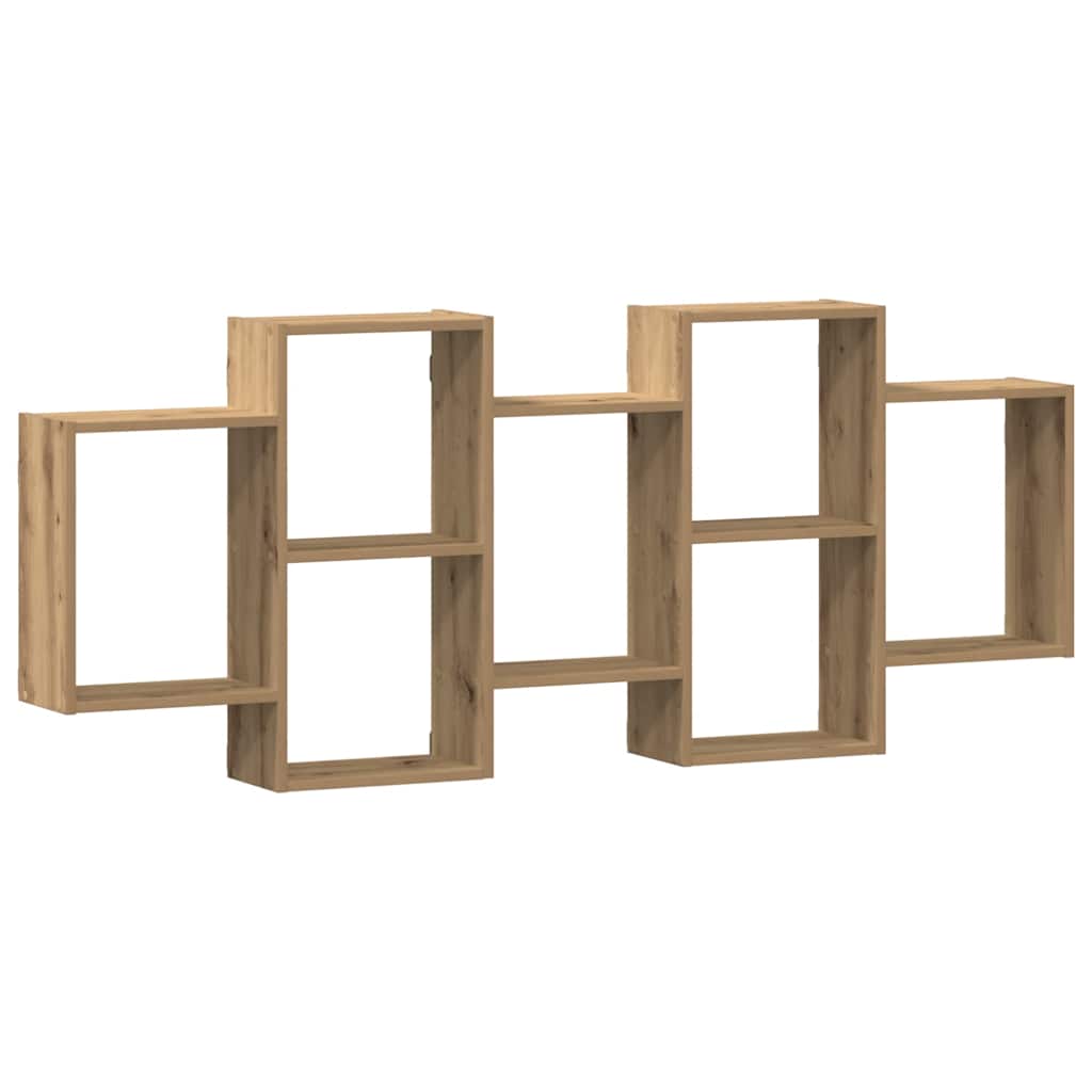 Scaffale a Parete Rovere Artigianale 159x18x65 cm in Truciolato