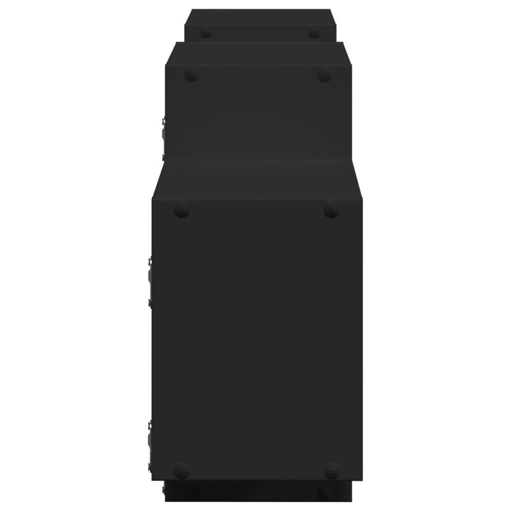 Scaffale a Parete Nero 129x18x42 cm in Truciolato