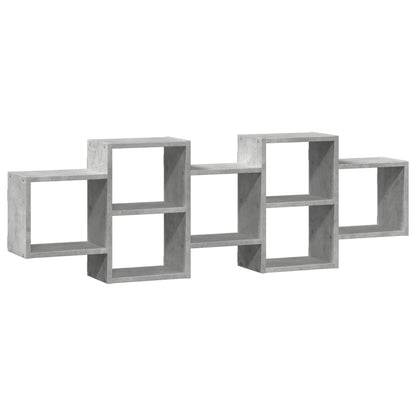 Scaffale a Muro Grigio Cemento 129x18x42 cm in Truciolato | homemem39