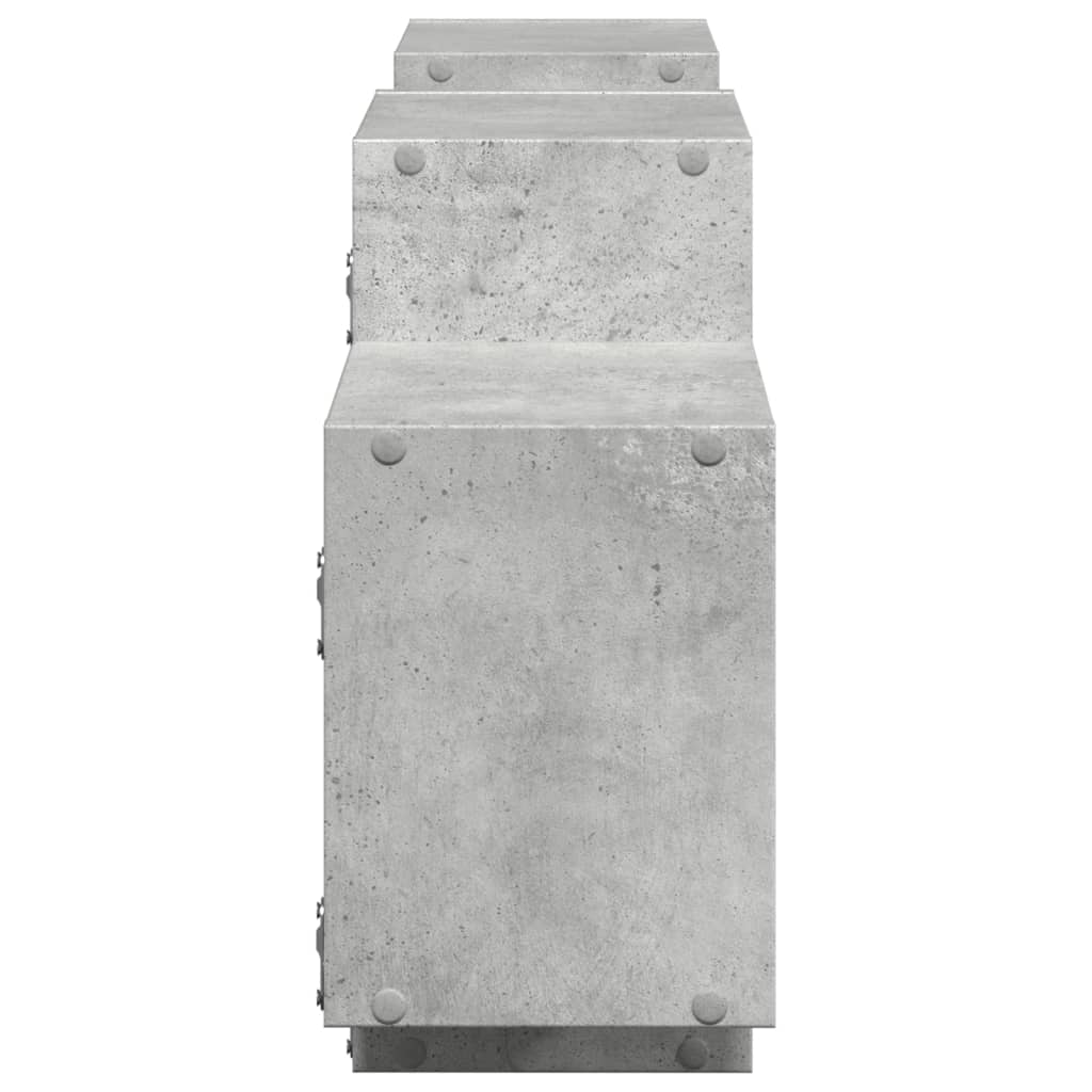 Scaffale a Muro Grigio Cemento 129x18x42 cm in Truciolato | homemem39