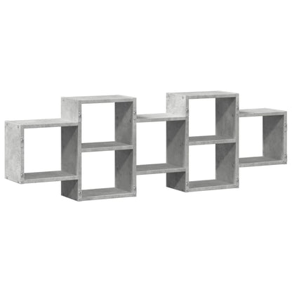 Scaffale a Muro Grigio Cemento 129x18x42 cm in Truciolato | homemem39
