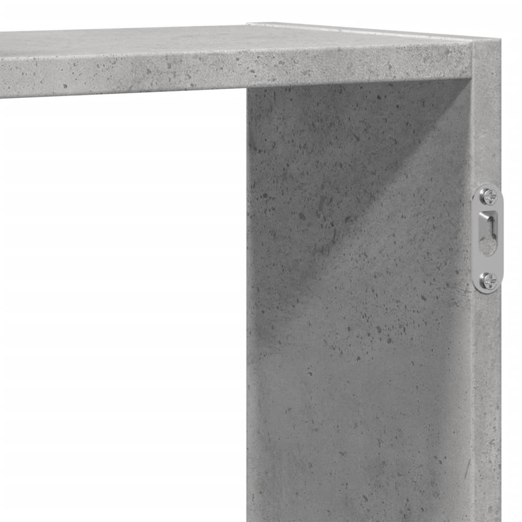 Scaffale a Muro Grigio Cemento 129x18x42 cm in Truciolato | homemem39