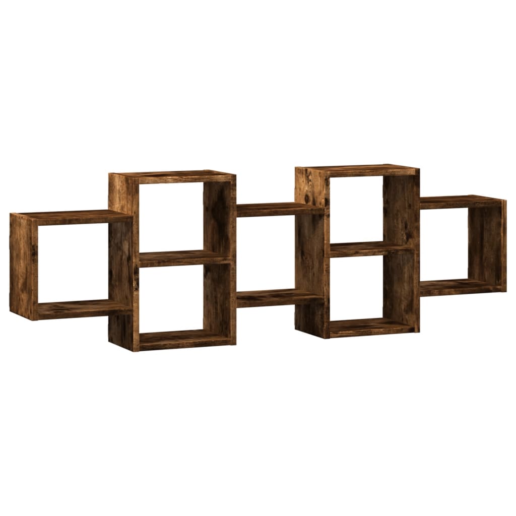 Mensola a Muro Rovere Fumo 129x18x42 cm in Truciolato