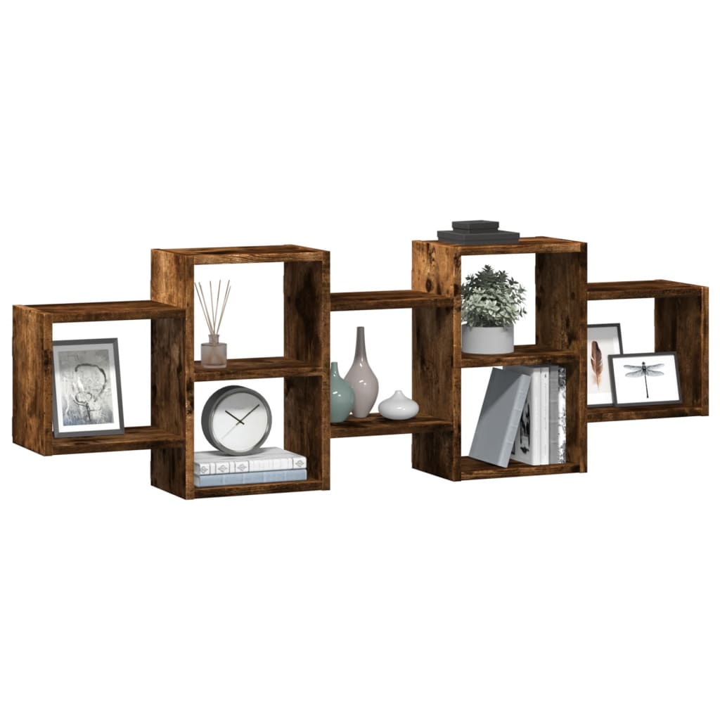 Mensola a Muro Rovere Fumo 129x18x42 cm in Truciolato