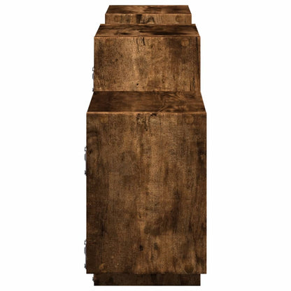 Mensola a Muro Rovere Fumo 129x18x42 cm in Truciolato