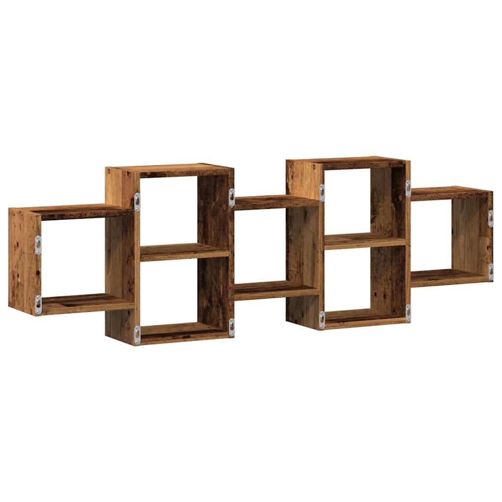 Scaffale a Parete Legno Vecchio 129x18x42 cm in Truciolato | homemem39
