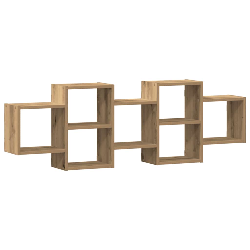 Scaffale a Parete Rovere Artigianale 129x18x42 cm in Truciolato