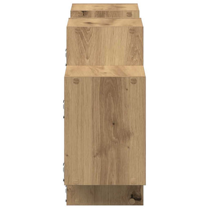 Scaffale a Parete Rovere Artigianale 129x18x42 cm in Truciolato