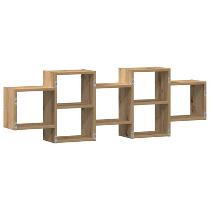 Scaffale a Parete Rovere Artigianale 129x18x42 cm in Truciolato | homemem39