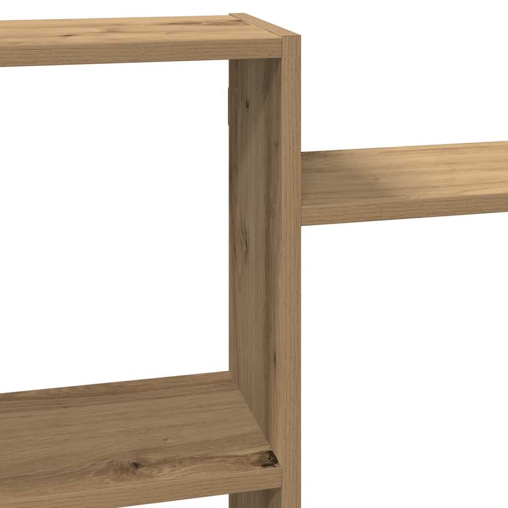 Scaffale a Parete Rovere Artigianale 129x18x42 cm in Truciolato