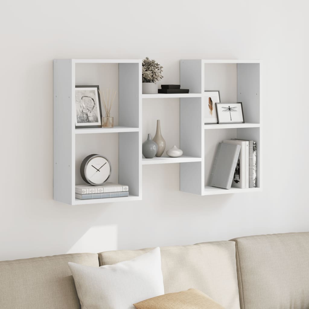 Scaffale a Parete Bianco 96x18x60 cm in Truciolato | homemem39