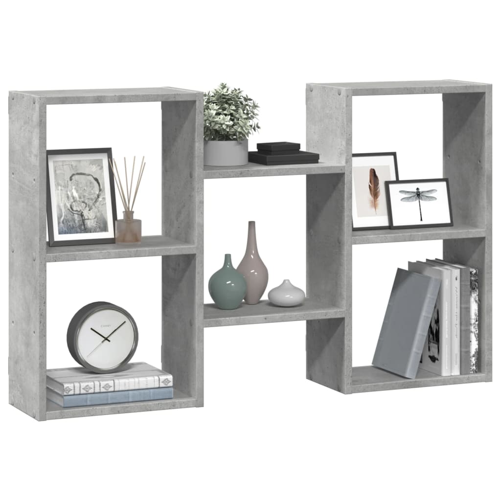 Scaffale a Muro Grigio Cemento 96x18x60 cm in Truciolato | homemem39