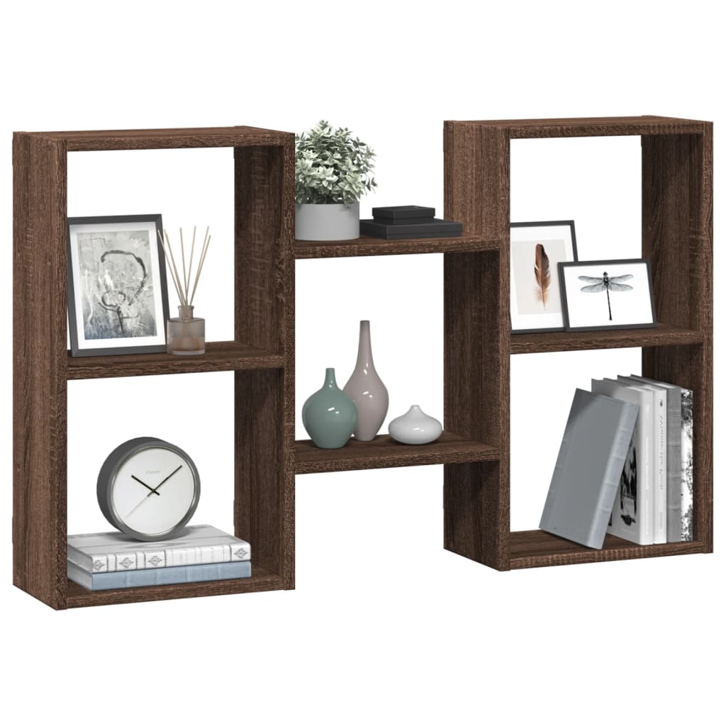 Mensola a Muro Rovere Marrone 96x18x60 cm in Truciolato | homemem39