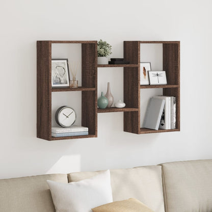 Mensola a Muro Rovere Marrone 96x18x60 cm in Truciolato | homemem39