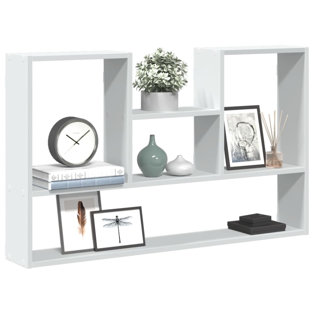 Mensola da parete bianca 99x15x60 cm in legno ingegnerizzato | homemem39