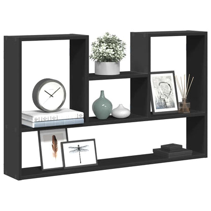 Scaffale a Parete Nero 99x15x60 cm in Truciolato | homemem39