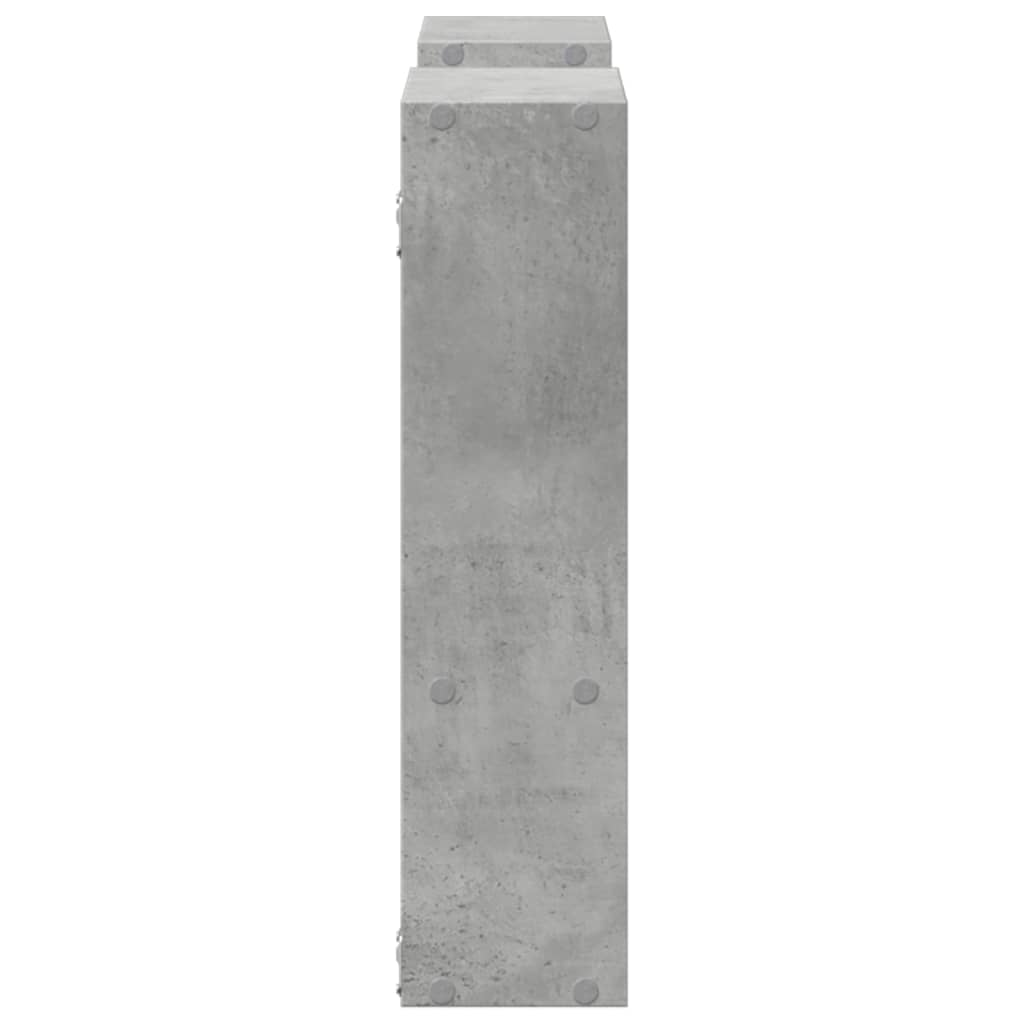 Scaffale a Muro Grigio Cemento 99x15x60 cm in Truciolato | homemem39