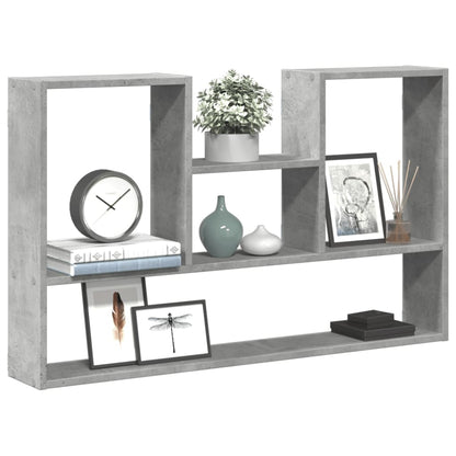 Scaffale a Muro Grigio Cemento 99x15x60 cm in Truciolato | homemem39