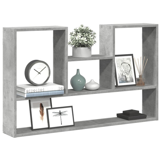 Scaffale a Muro Grigio Cemento 99x15x60 cm in Truciolato | homemem39