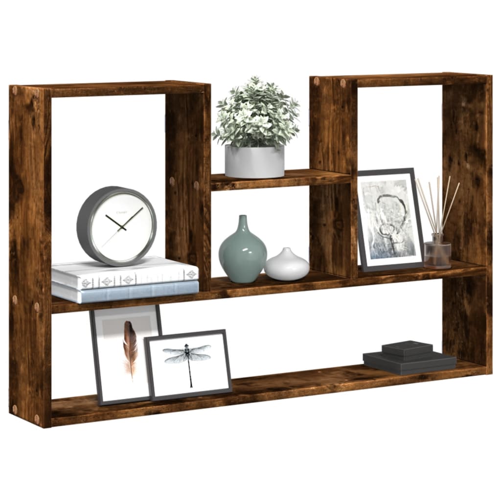 Mensola a Muro Rovere Fumo 99x15x60 cm in Truciolato | homemem39