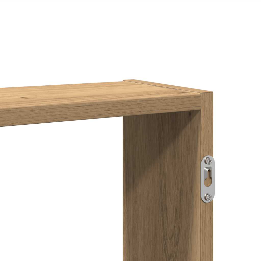 Scaffale a Parete Rovere Artigianale 99x15x60 cm in Truciolato