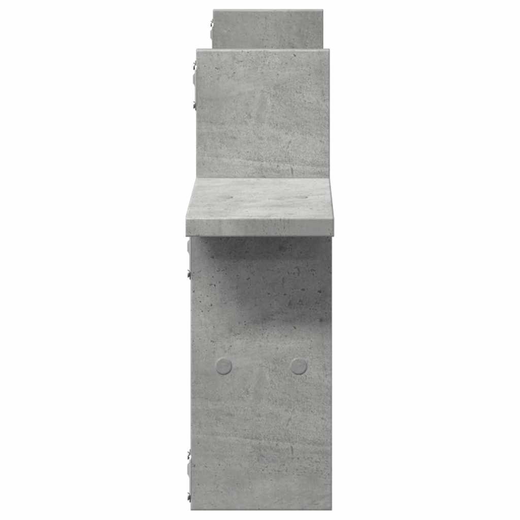 Mensole a Muro 2pz Grigio Cemento 38x12x38 cm in Truciolato | homemem39
