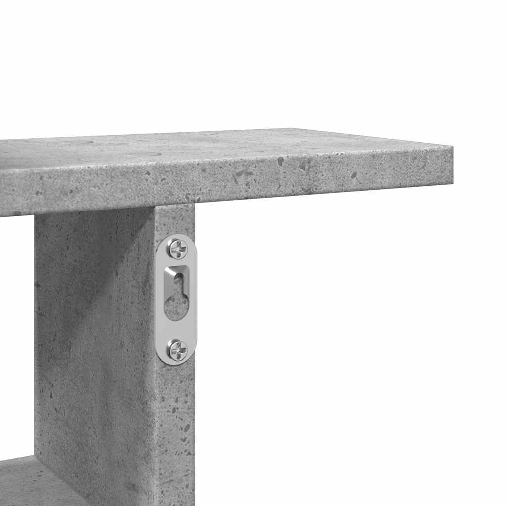 Mensole a Muro 2pz Grigio Cemento 38x12x38 cm in Truciolato