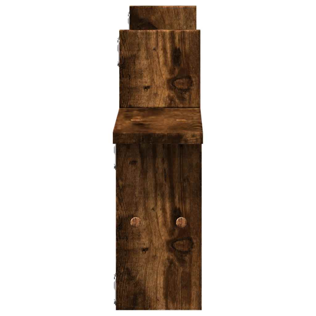 Mensole da Parete 2pz Rovere Fumo 38x12x38 cm in Truciolato | homemem39
