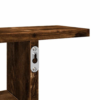 Mensole da Parete 2pz Rovere Fumo 38x12x38 cm in Truciolato