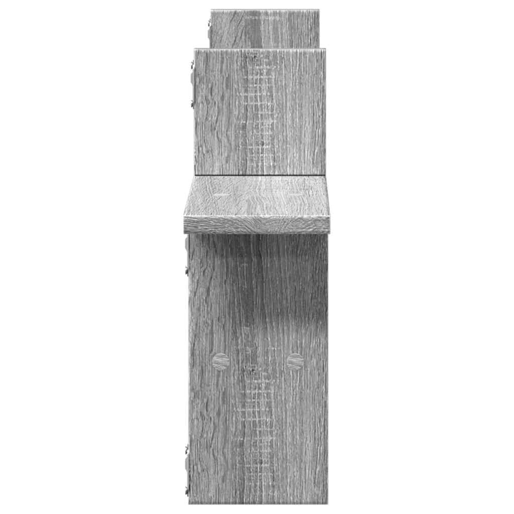 Mensole a Parete 2pz Grigio Sonoma 38x12x38 cm in Truciolato | homemem39