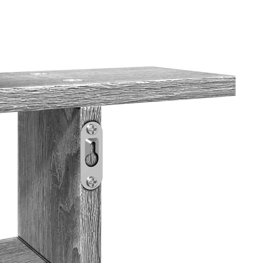 Mensole a Parete 2pz Grigio Sonoma 38x12x38 cm in Truciolato