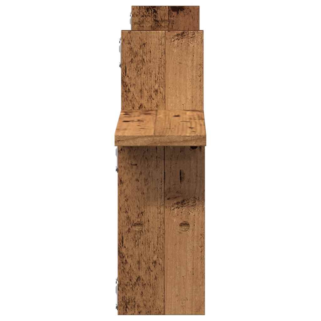Mensole da Parete 2pz Legno Vecchio 38x12x38 cm in Truciolato | homemem39