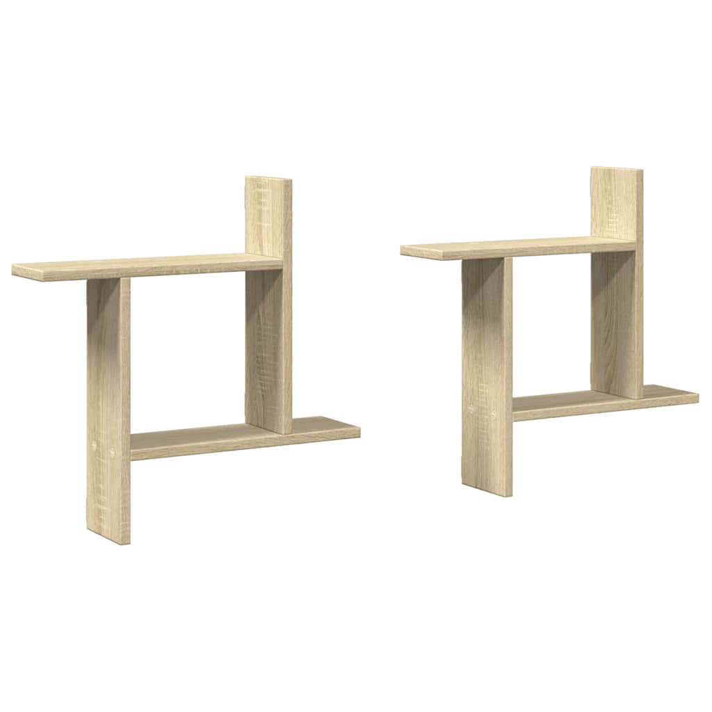 Mensole Parete 2pz Rovere Sonoma 50x12x50 cm in Truciolato | homemem39