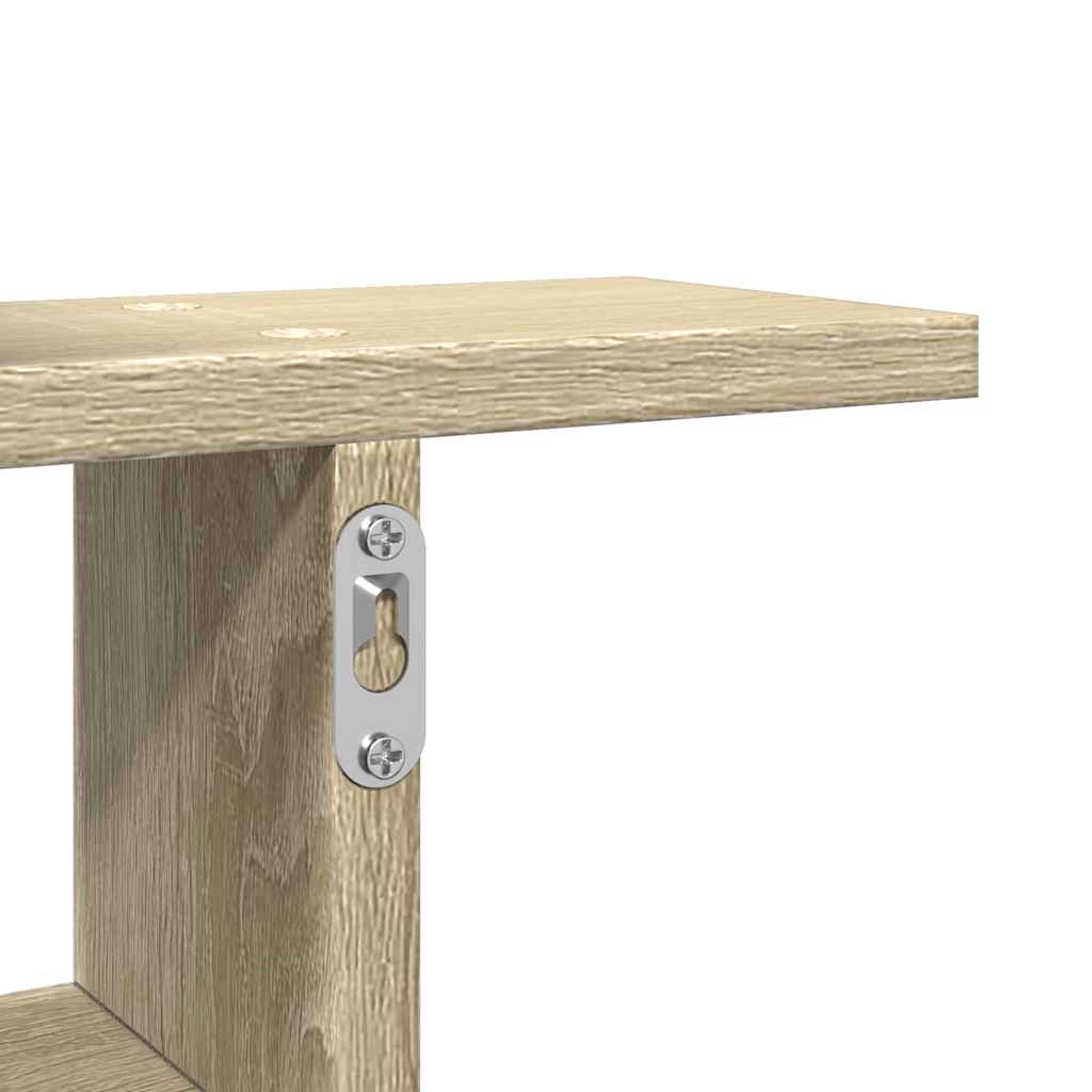 Mensole Parete 2pz Rovere Sonoma 50x12x50 cm in Truciolato