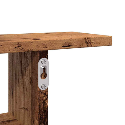 Mensole da Parete 2pz Legno Vecchio 50x12x50 cm in Truciolato