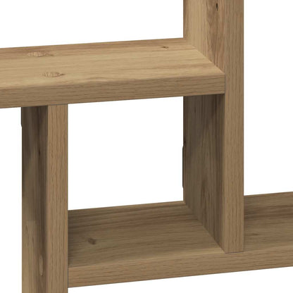 Mensole Parete 2pz Rovere Artigianale 50x12x50 cm in Truciolato