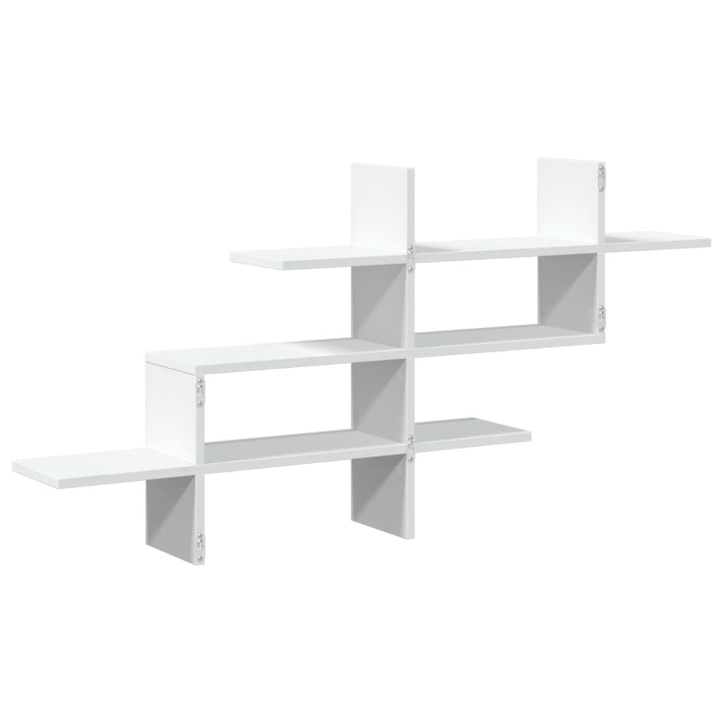 Scaffale a Parete Bianco 124,5x18x60,5 cm in Truciolato | homemem39