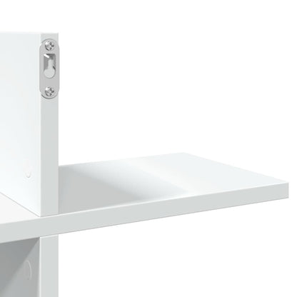 Scaffale a Parete Bianco 124,5x18x60,5 cm in Truciolato | homemem39